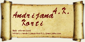 Andrijana Korti vizit kartica